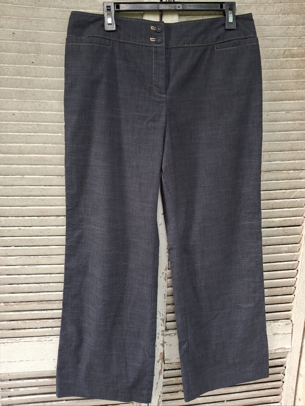 Apt. 9 Size 12P Gray Wide Leg Dress Pants Career Office Trousers